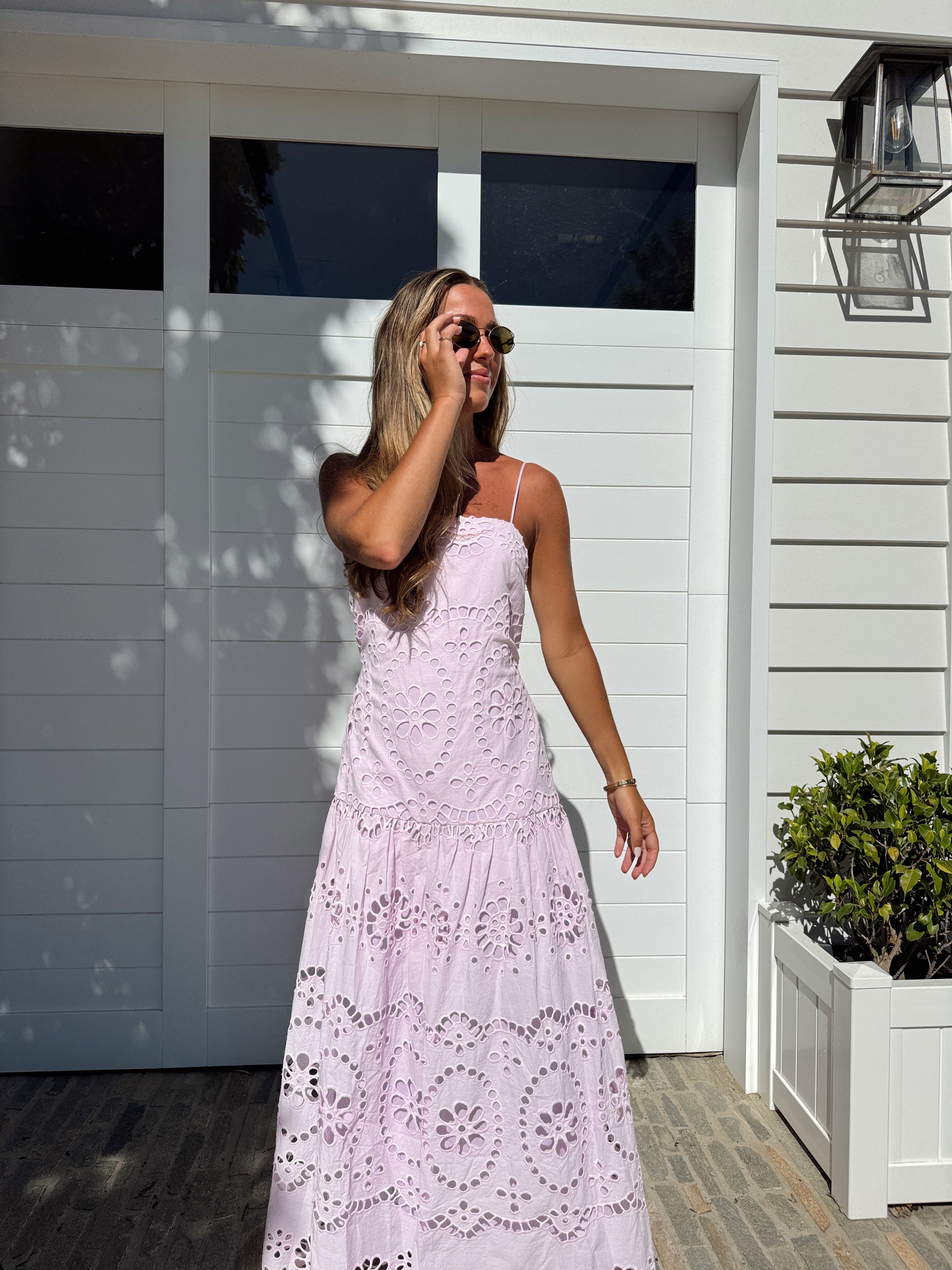 Olara Maxi Dress Lilac Sicily Lace