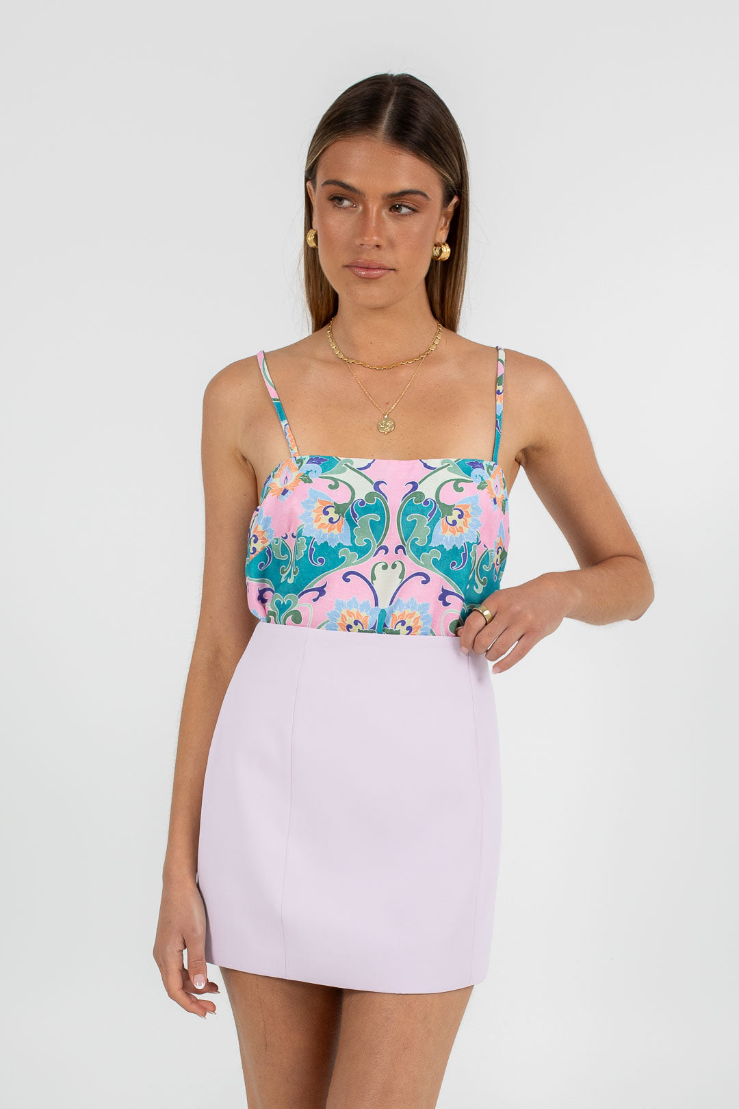 Viola Top Charm Print