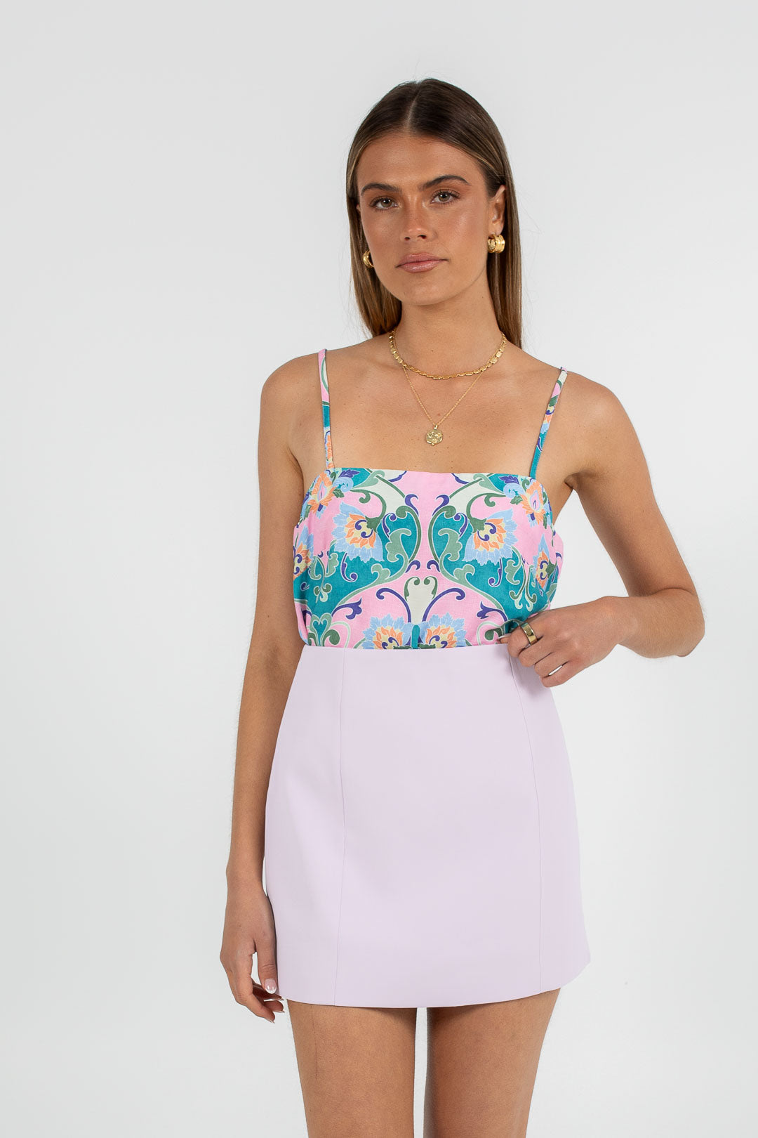 Viola Top Charm Print