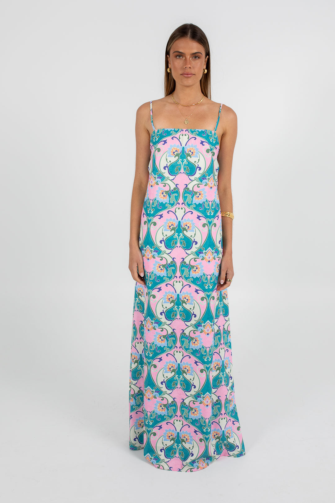 Ruelle Maxi Dress Charm Print