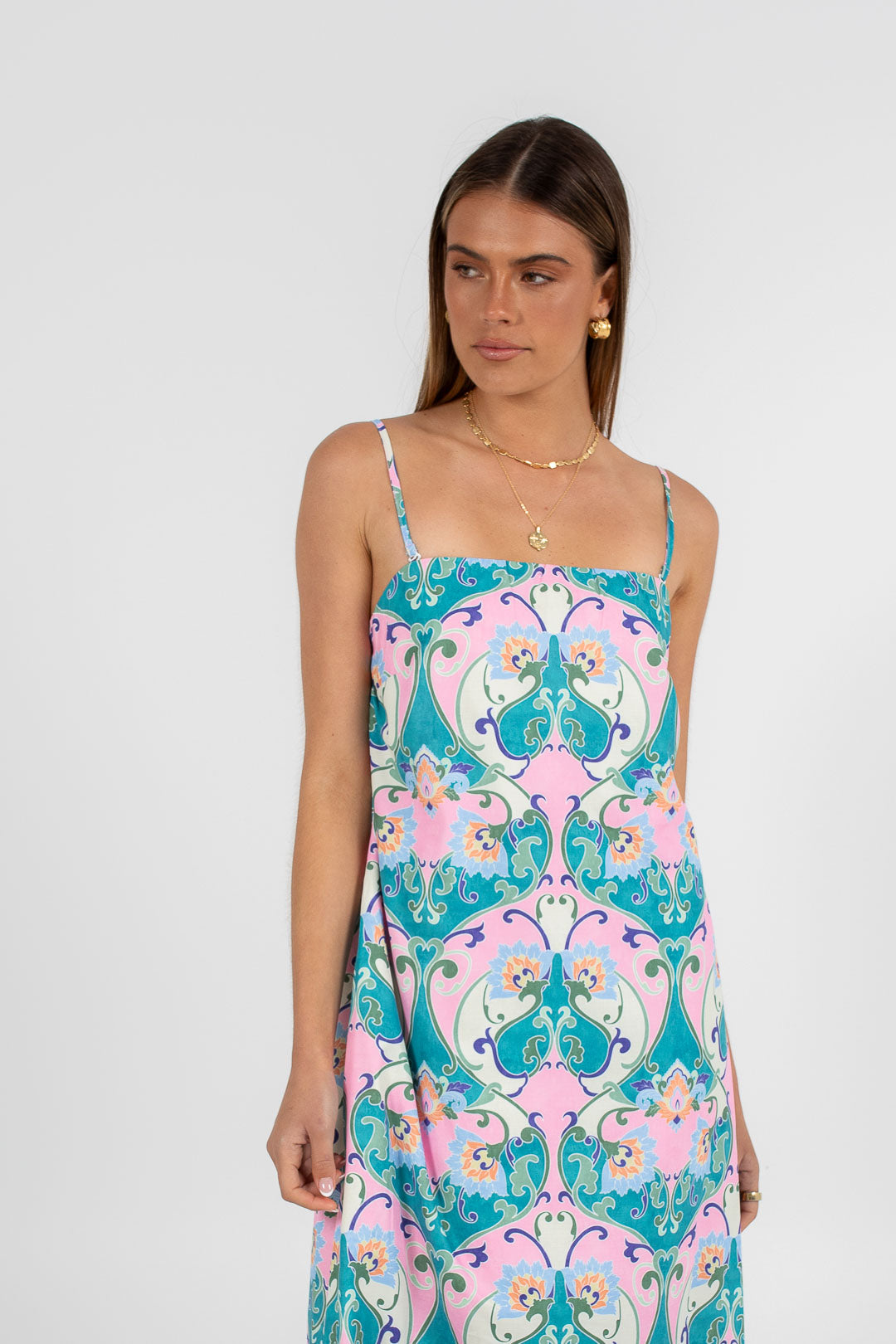 Ruelle Maxi Dress Charm Print
