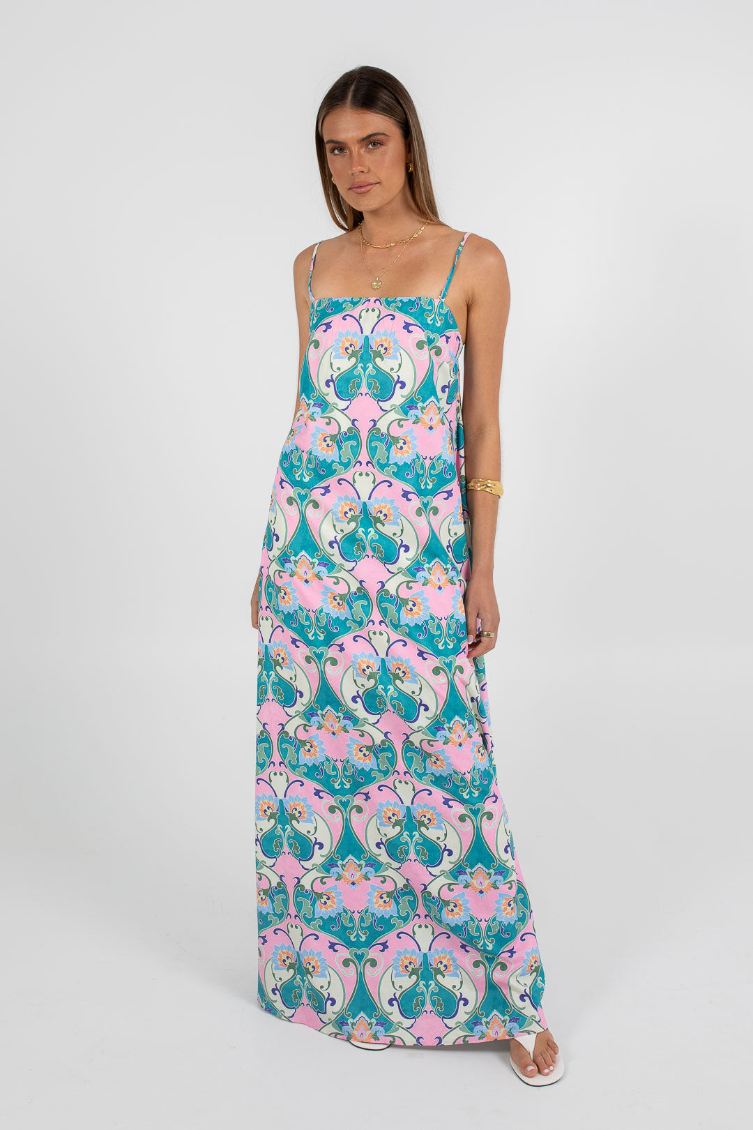 Ruelle Maxi Dress Charm Print