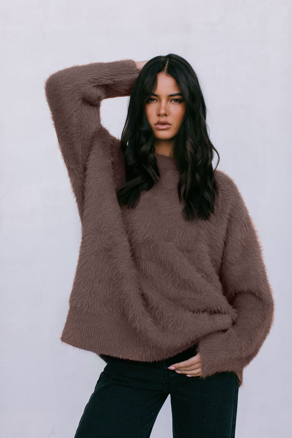 Willow Knit Jumper - Chocolate Brown