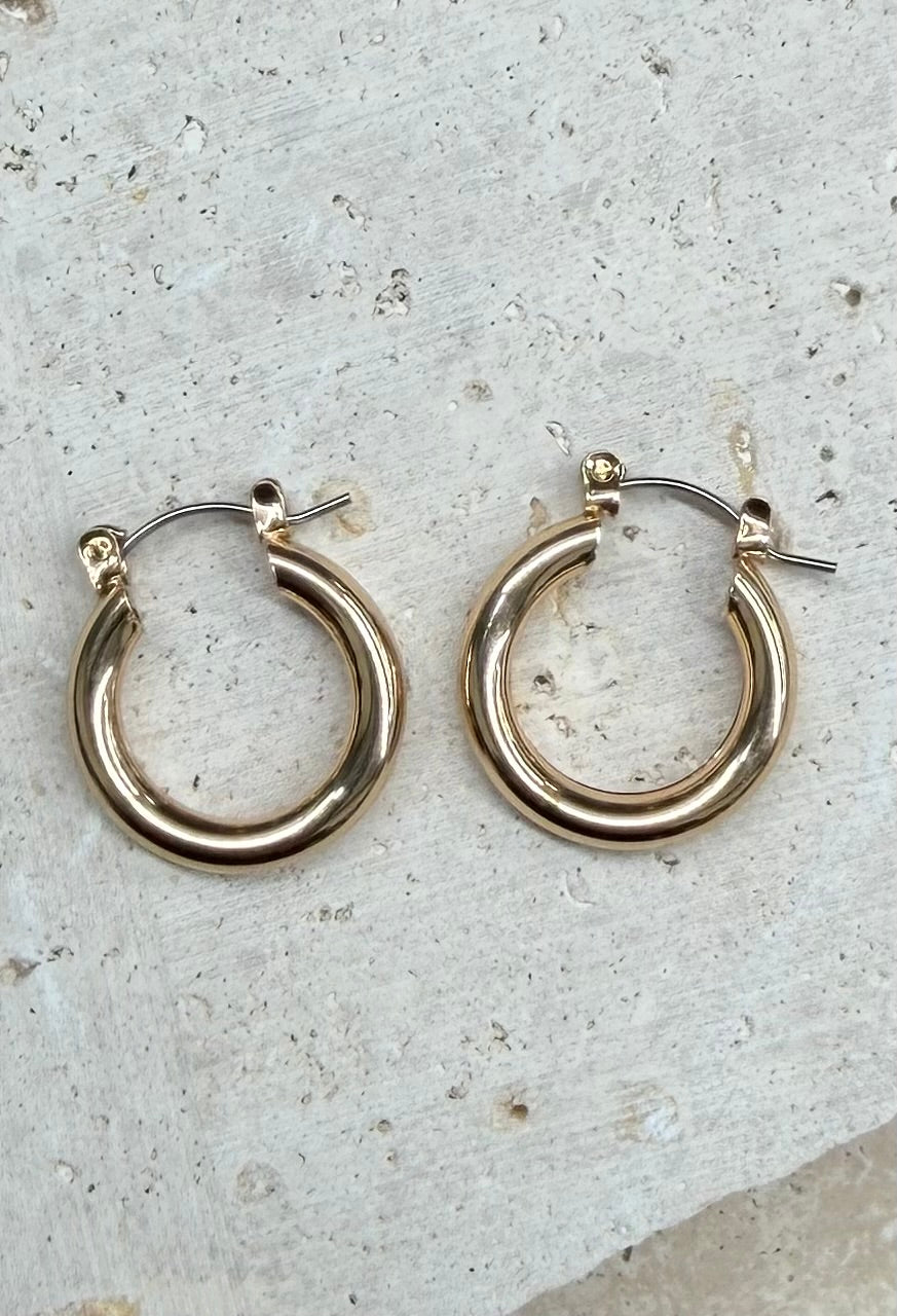Eliddy Small Hoop Earrings - Gold