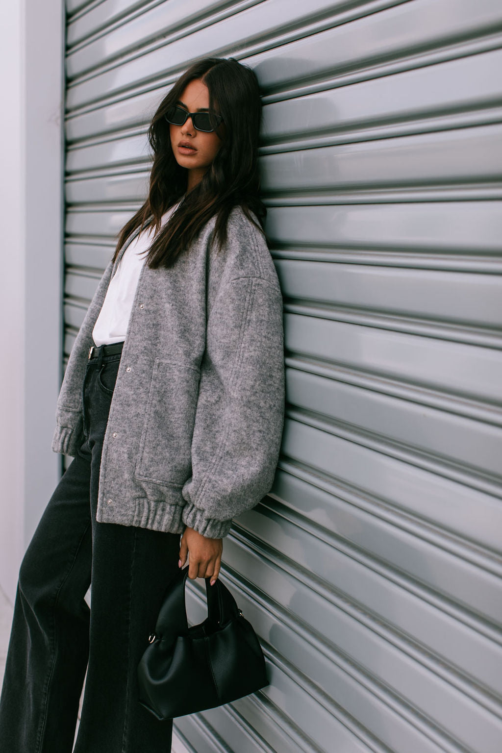 Tully Bomber Jacket Grey