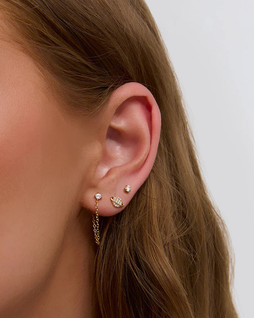 Mia Chain Earrings - Gold