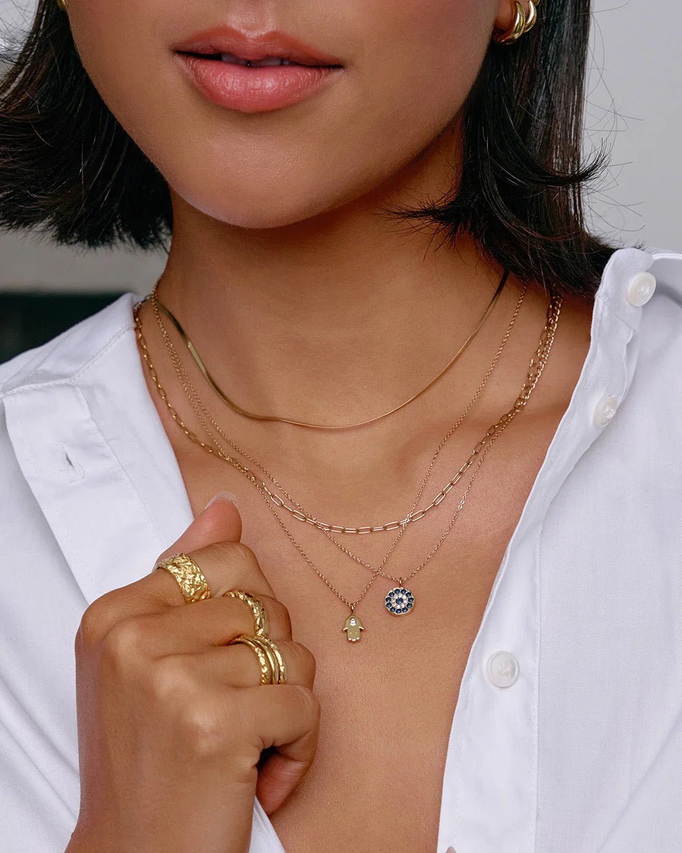 Chamsa Necklace Gold