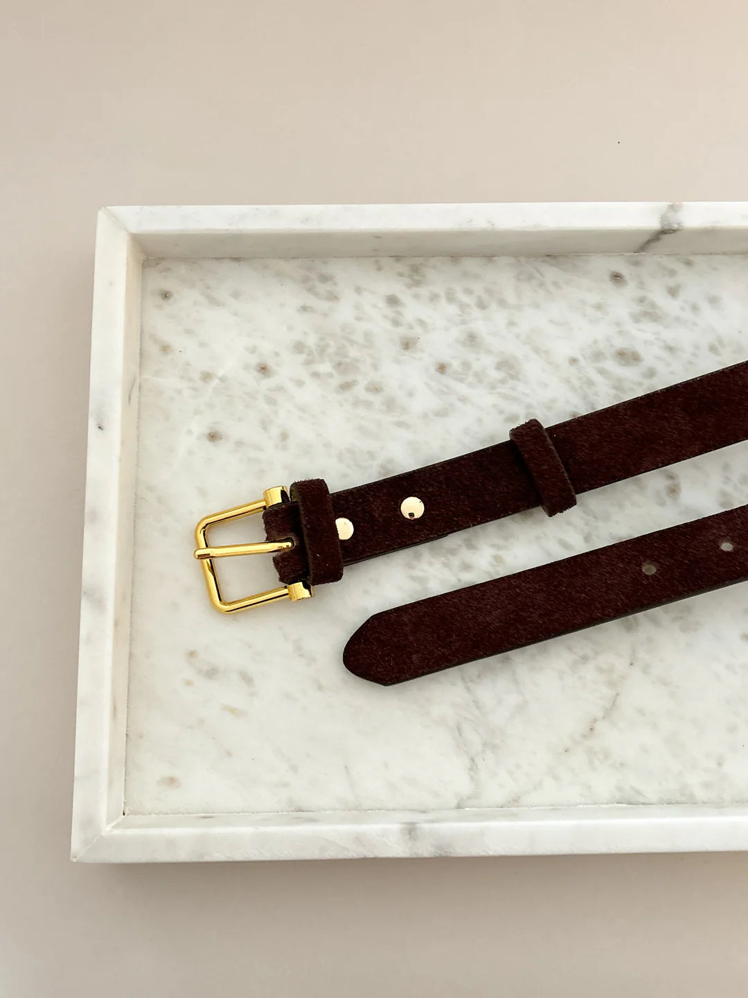 Harley Belt - Brown Suede