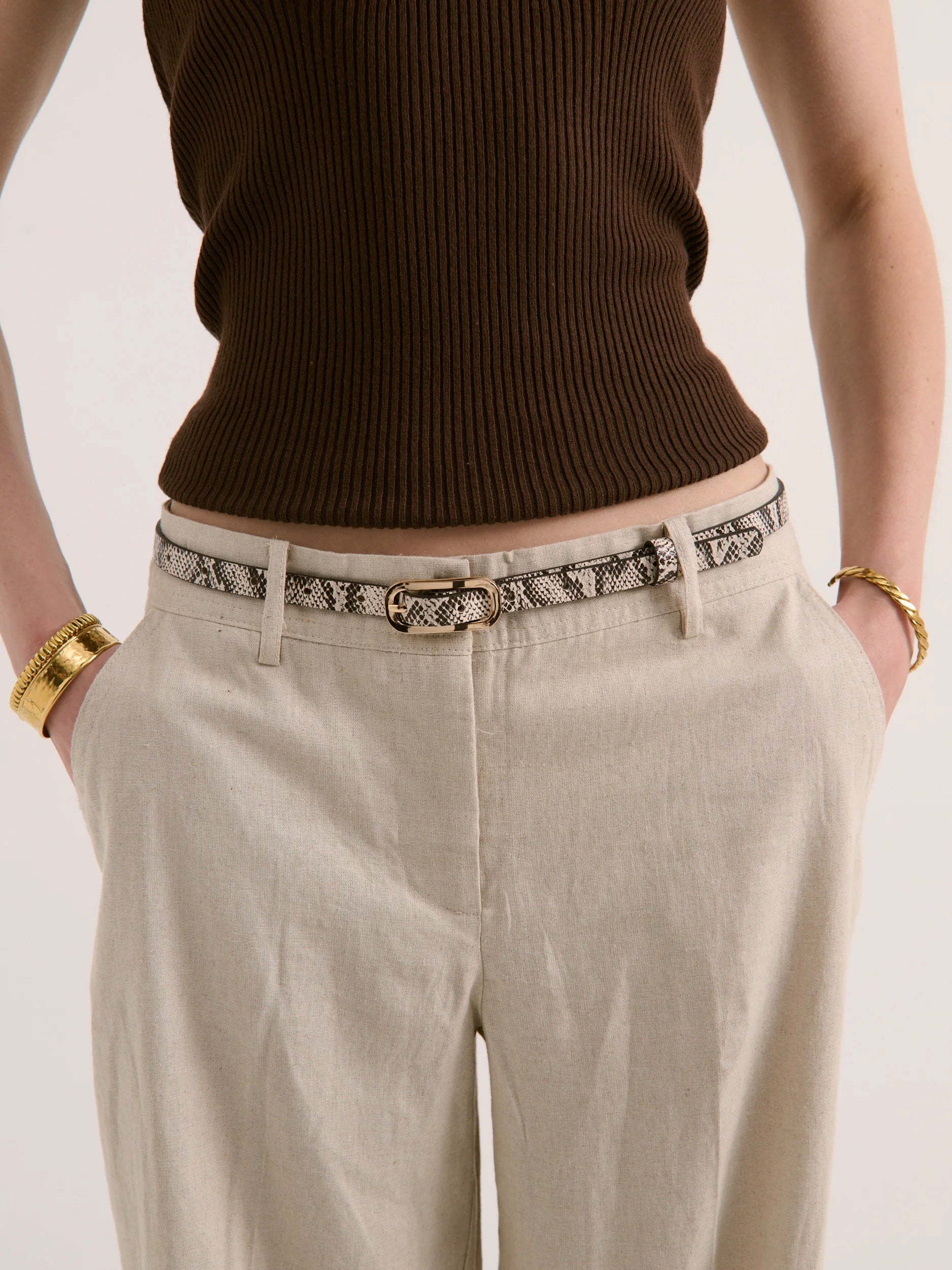 Gigi Snake Skin Belt Snake