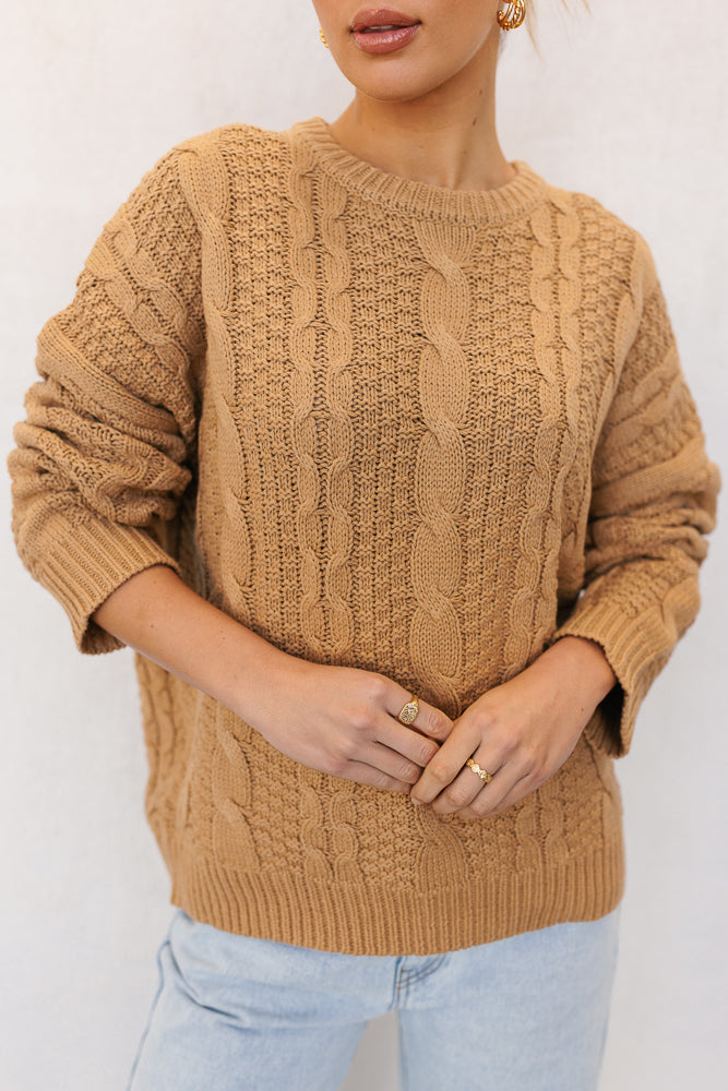 Amalie Knit Jumper - Tan