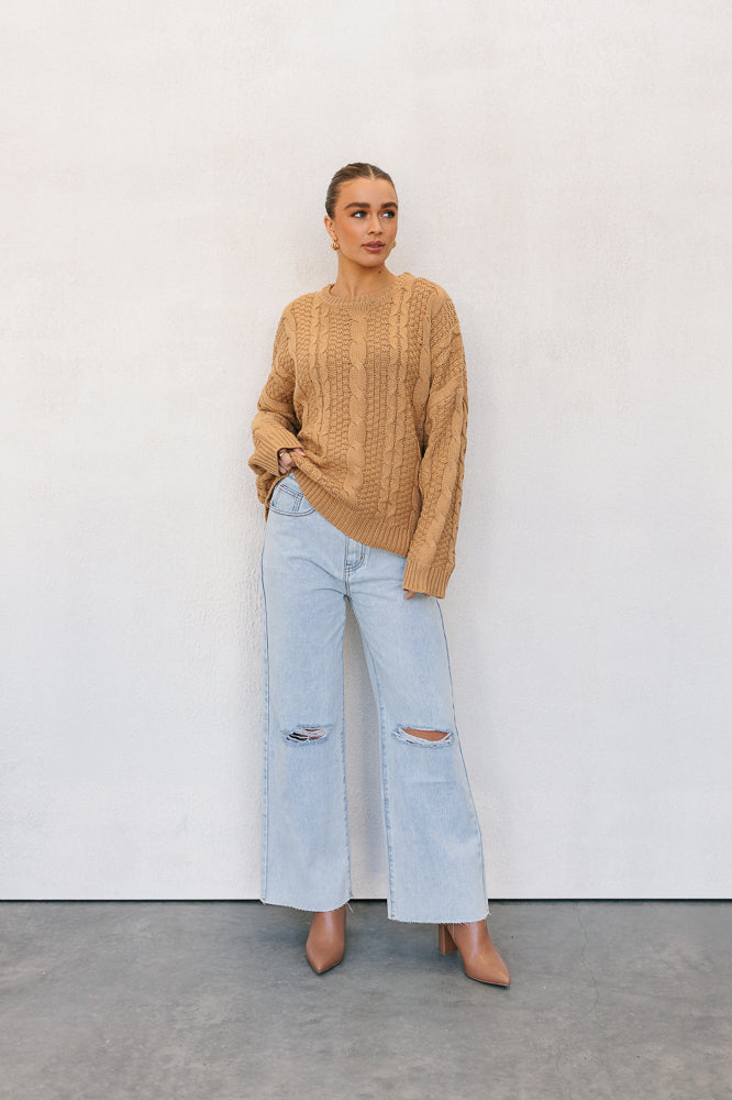Amalie Knit Jumper - Tan