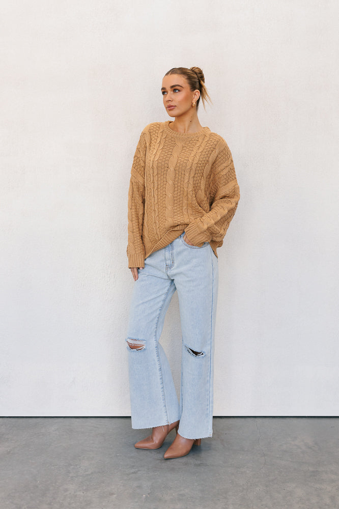 Amalie Knit Jumper - Tan