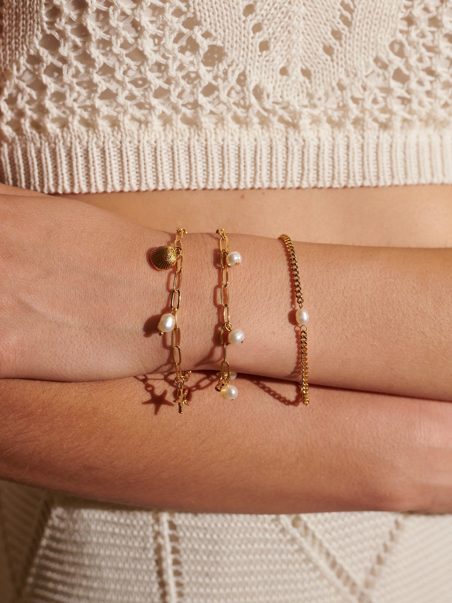 Rhoda Pearl Bracelet - Gold