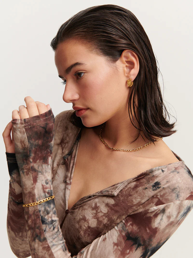 Figaro Chain Necklace - Gold