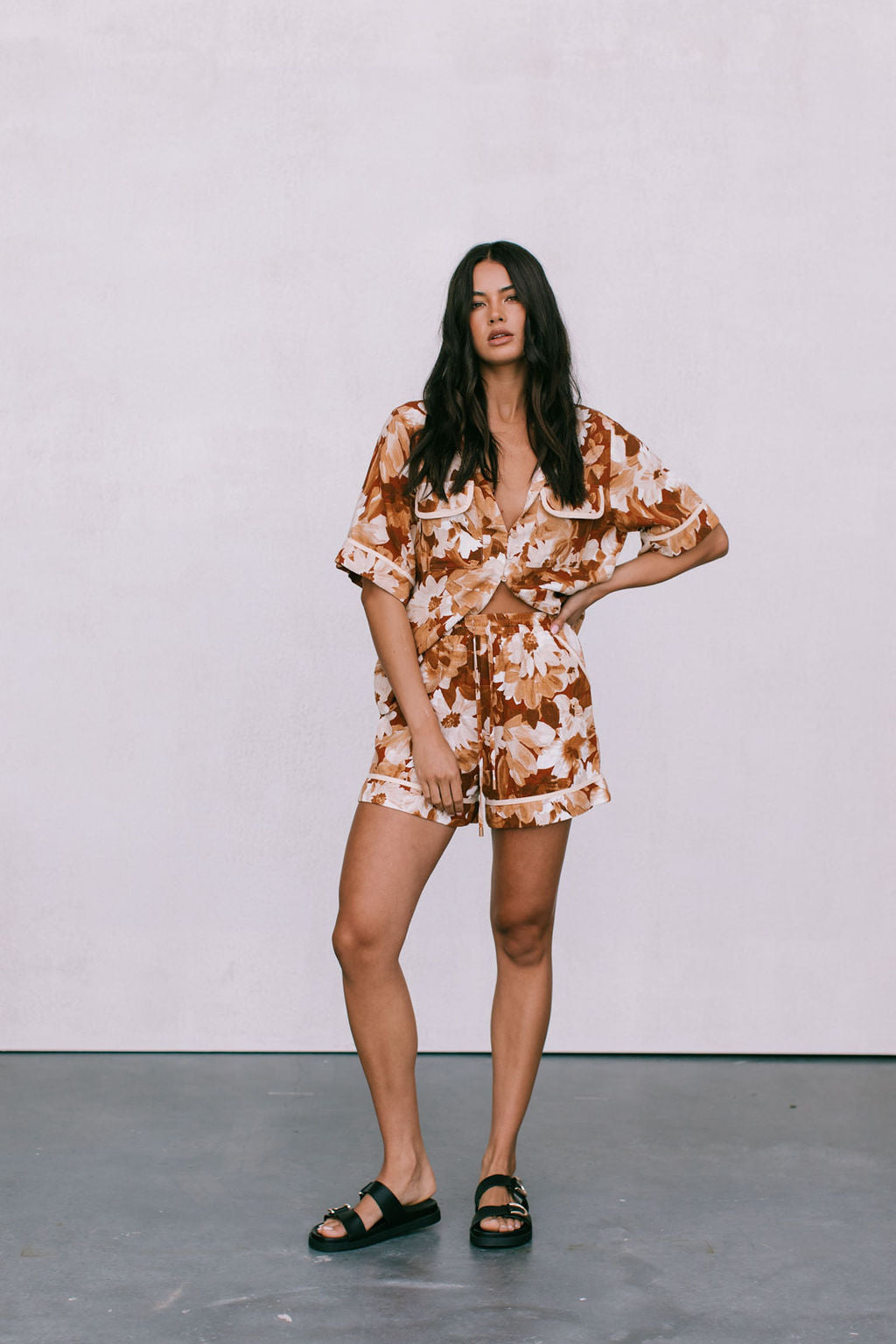 Plover Set - Rust Floral Print