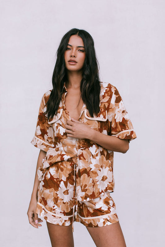 Plover Set - Rust Floral Print