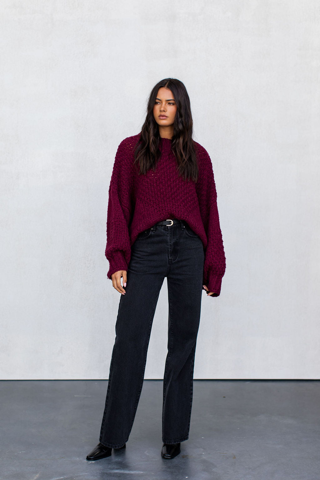 Falla Knit Jumper - Burgundy