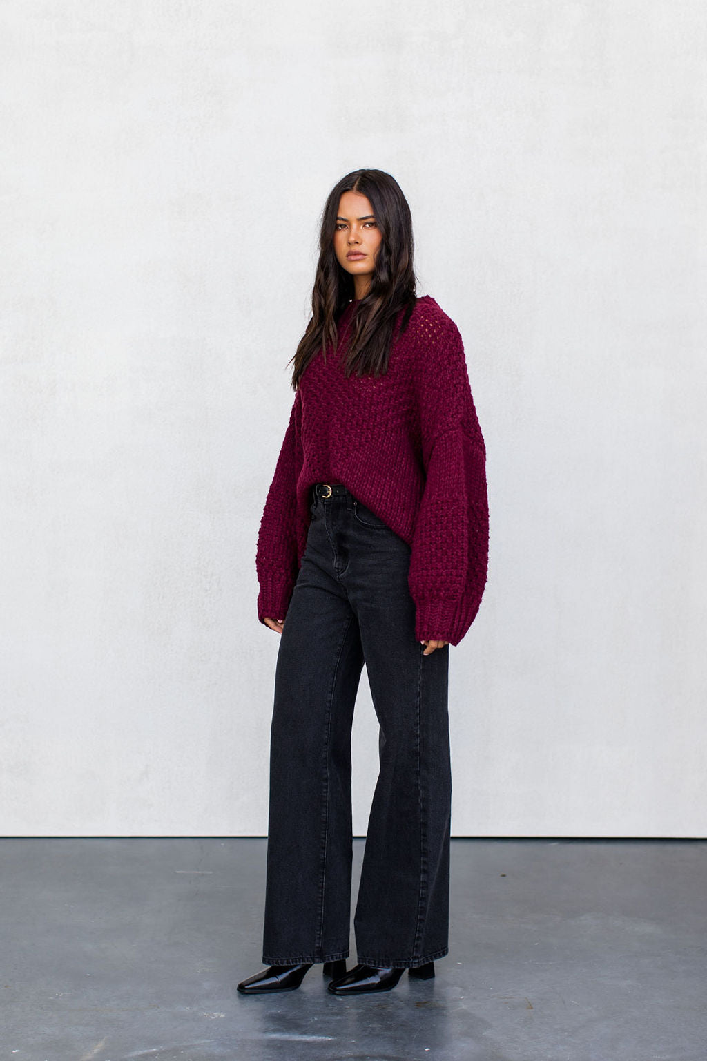 Falla Knit Jumper - Burgundy