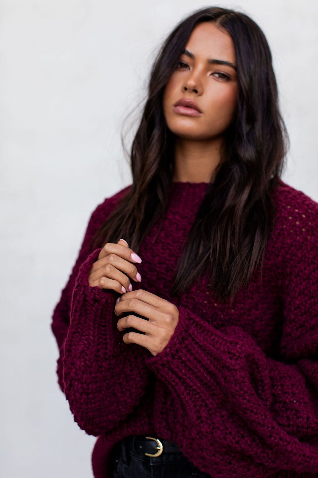 Falla Knit Jumper - Burgundy