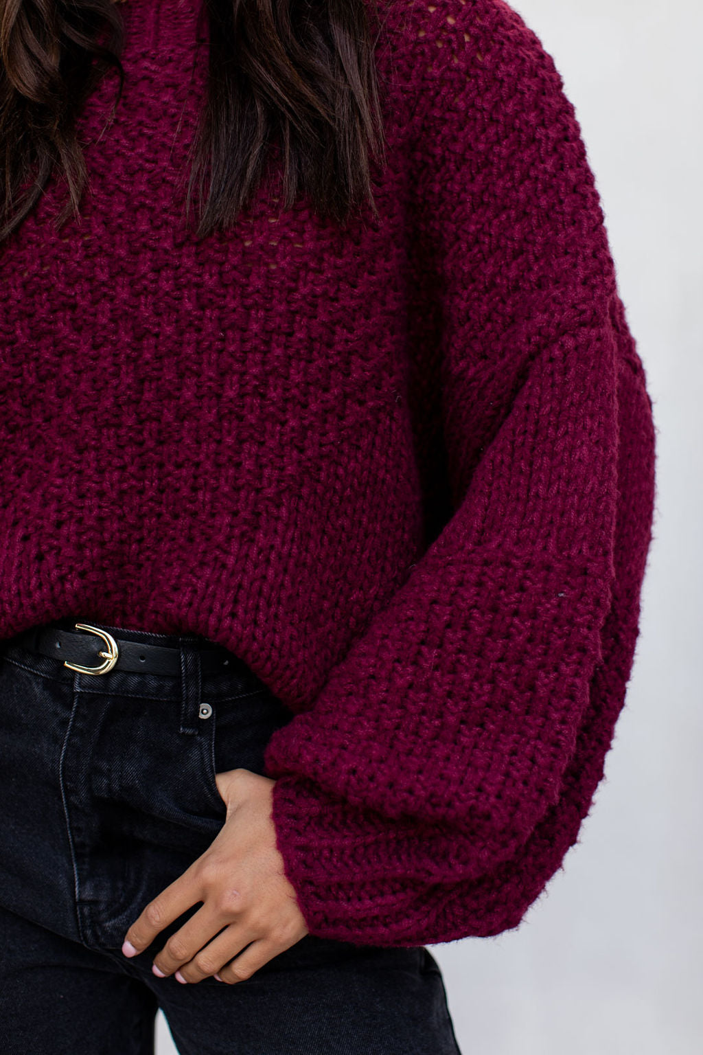 Falla Knit Jumper - Burgundy