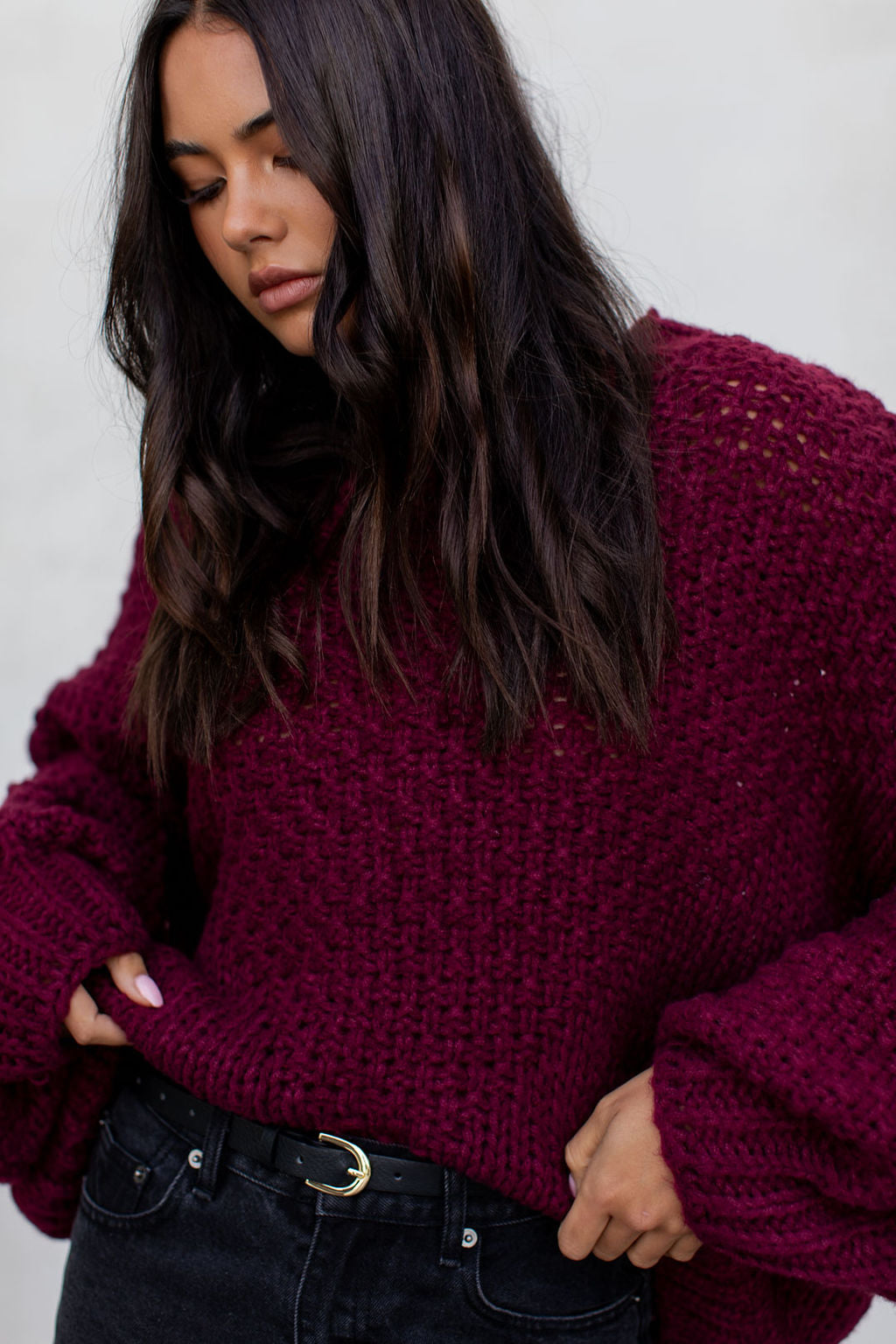 Falla Knit Jumper - Burgundy