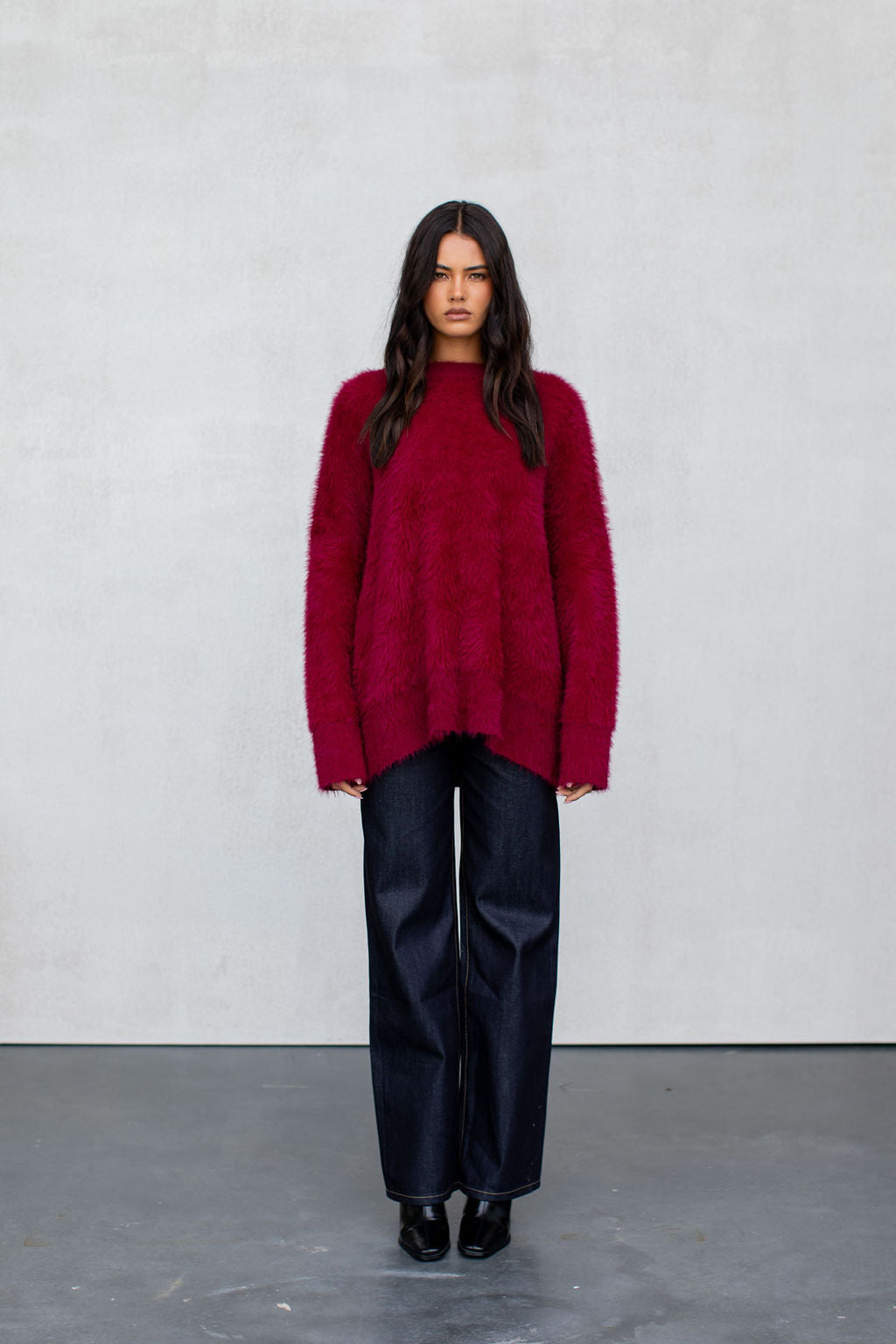 Willow Knit Jumper - Burgundy