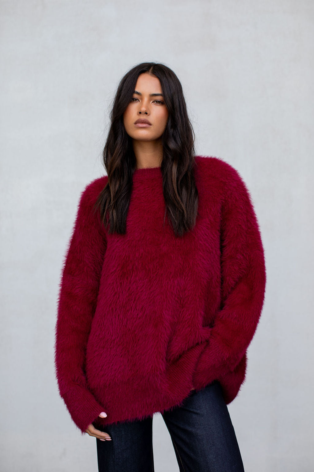 Willow Knit Jumper - Burgundy