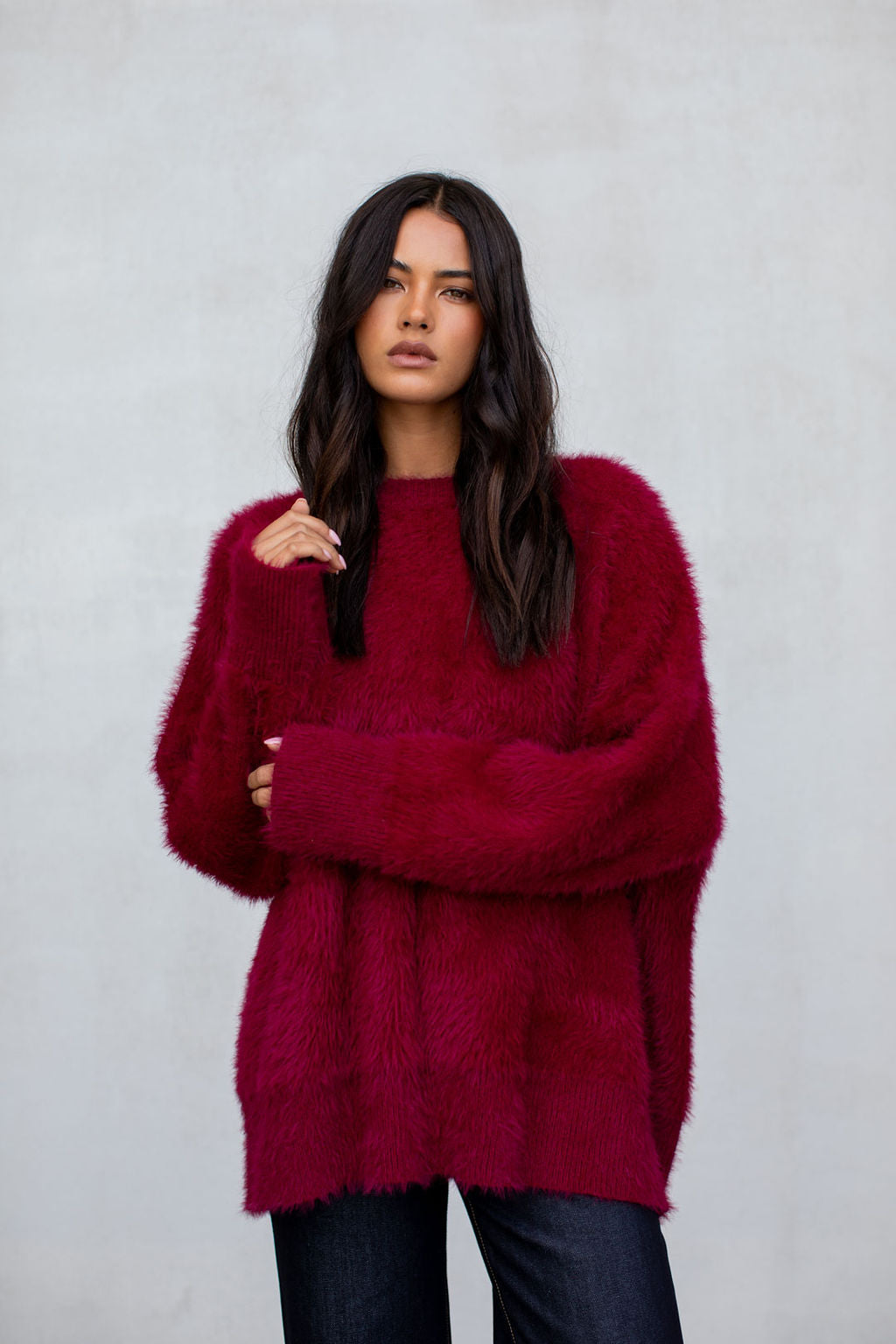 Willow Knit Jumper - Burgundy