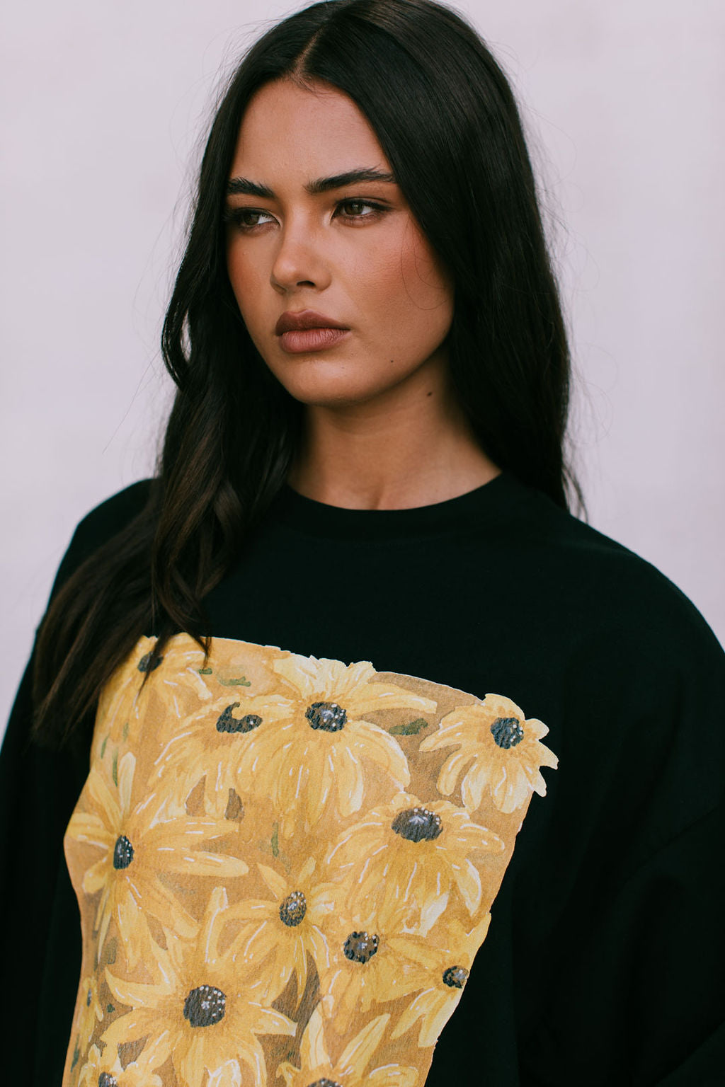 Sunflower Long Sleeve Top Black