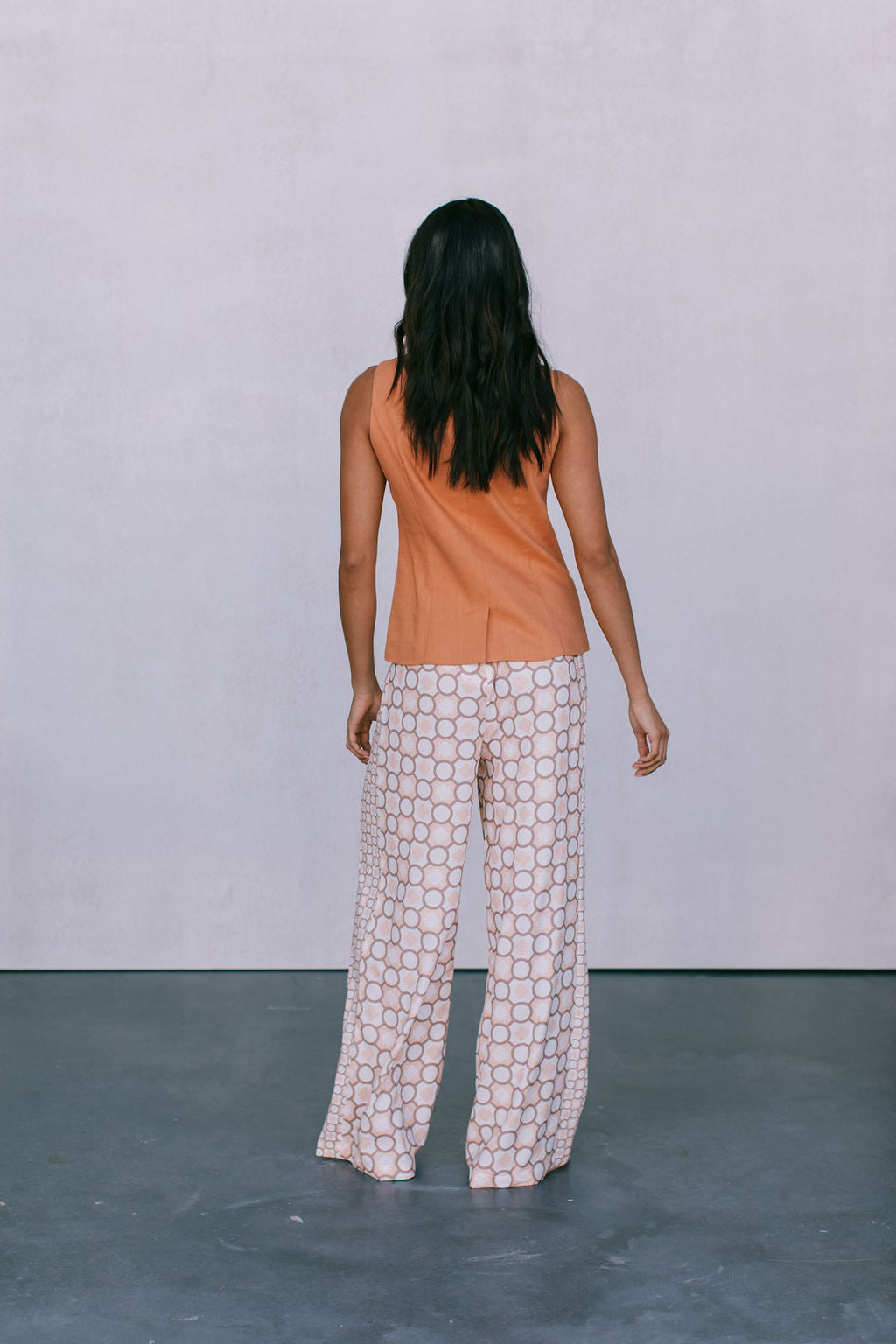Virgo Linen Vest Rust