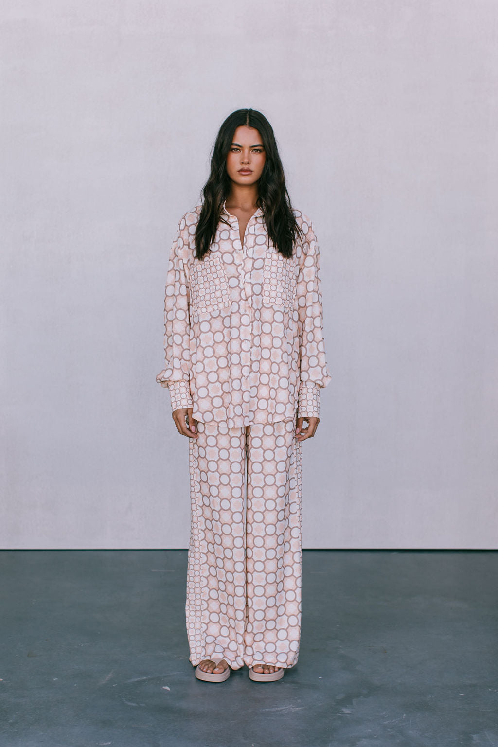Pisces Shirt Sienna Tile Print