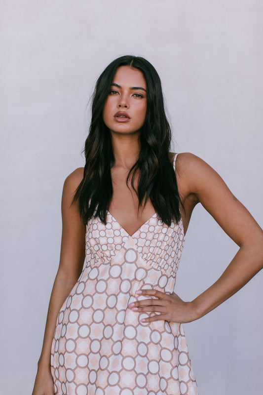 Aries Maxi Dress - Sienna Tile Print