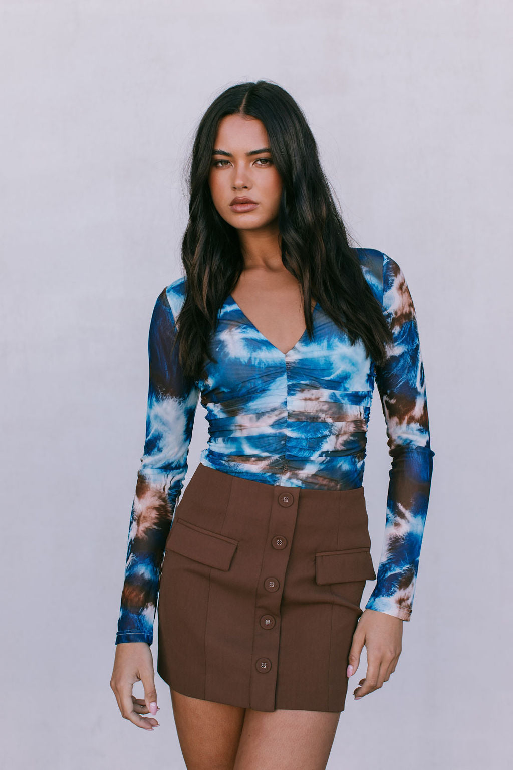 Gala Top - Midnight Haze Mesh