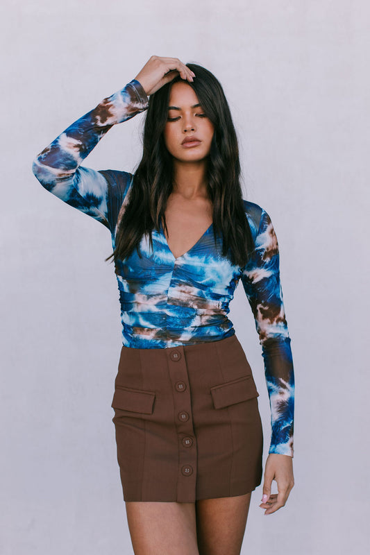 Gala Top - Midnight Haze Mesh