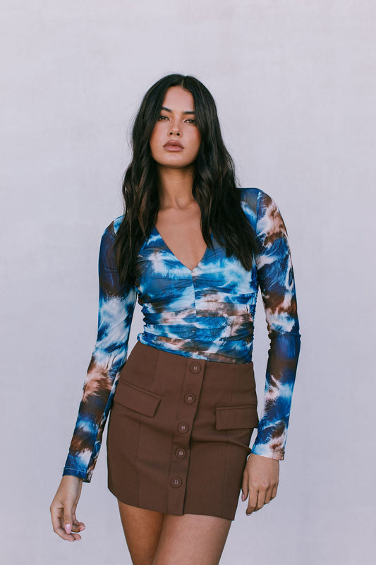 Gala Top - Midnight Haze Mesh