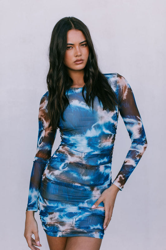 Willora Mini Dress - Midnight Haze Mesh