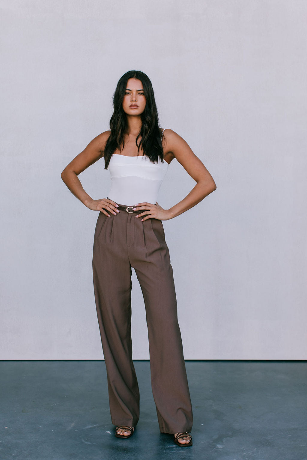 COMING SOON - Mayda Tailored Pants - Chocolate Brown