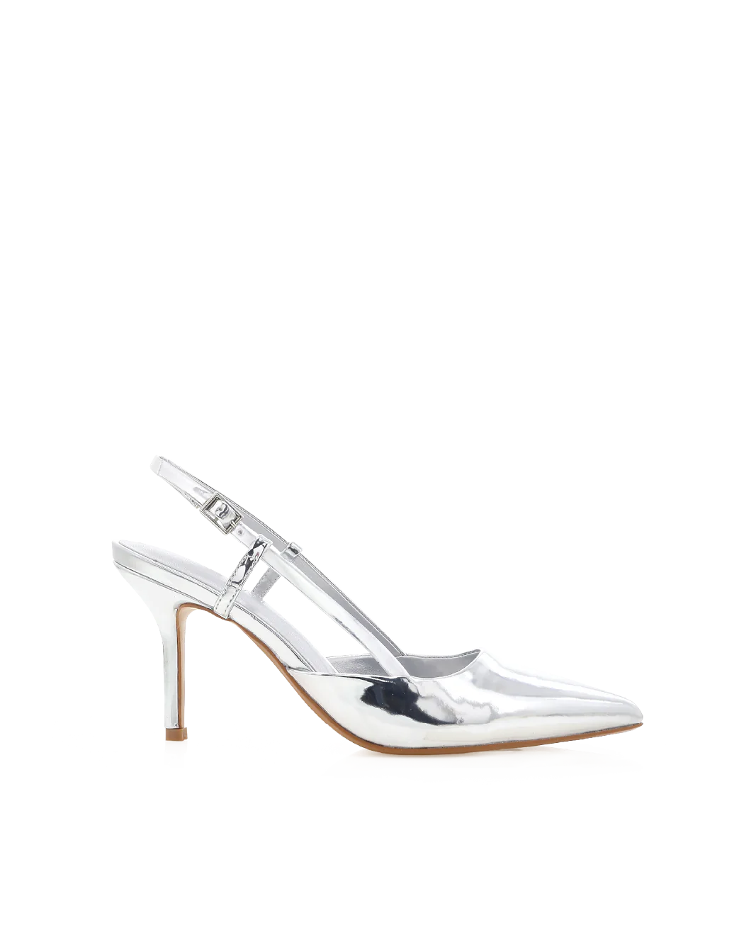 Bethany Heels - Silver Chrome