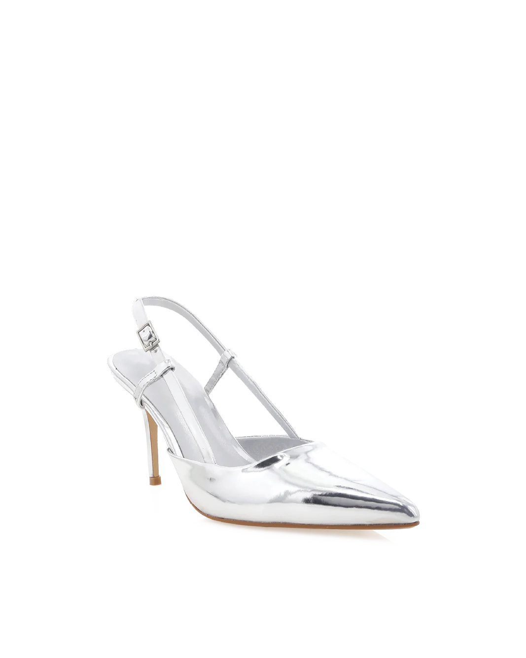 Bethany Heels - Silver Chrome