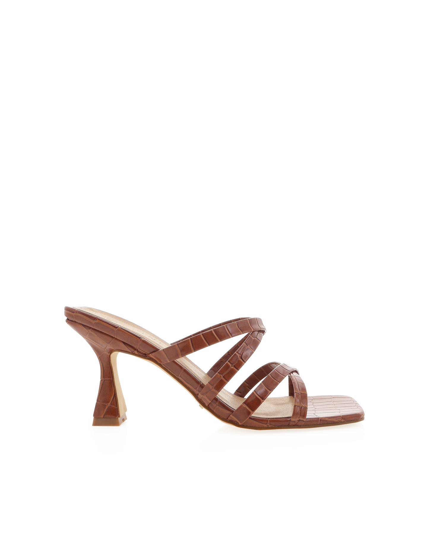 Brexton Heel - Dark Tan Croc
