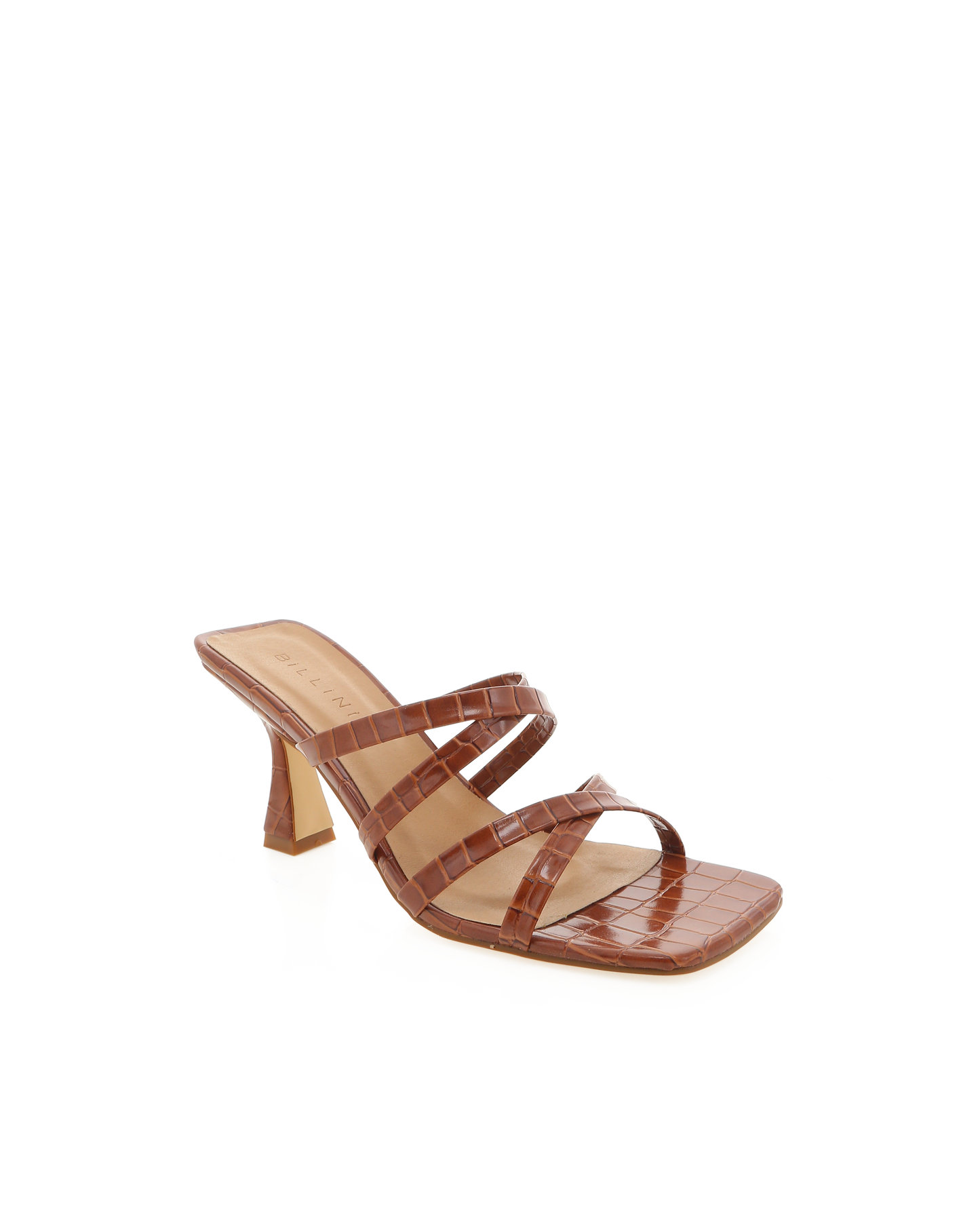 Brexton Heel - Dark Tan Croc
