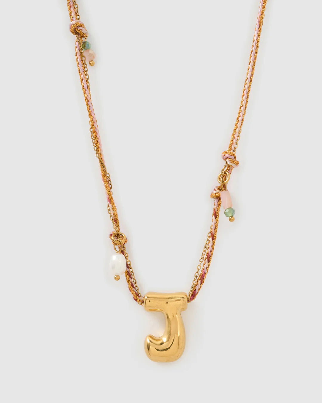 PRE ORDER Bubble Letter Necklace Blush