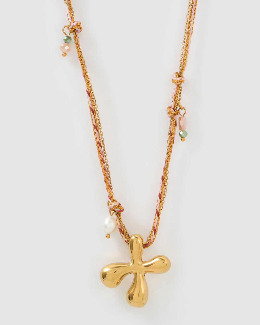 PRE ORDER Bubble Letter Necklace Blush