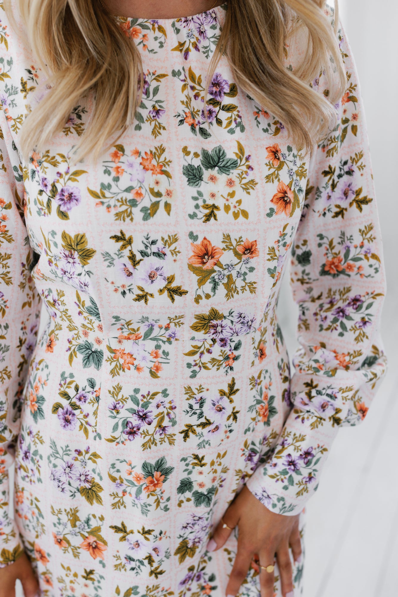 Lolto Mini Dress Floral Tile