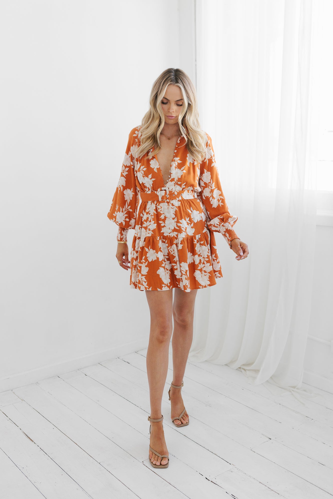Estiva Mini Dress Auburn Floral