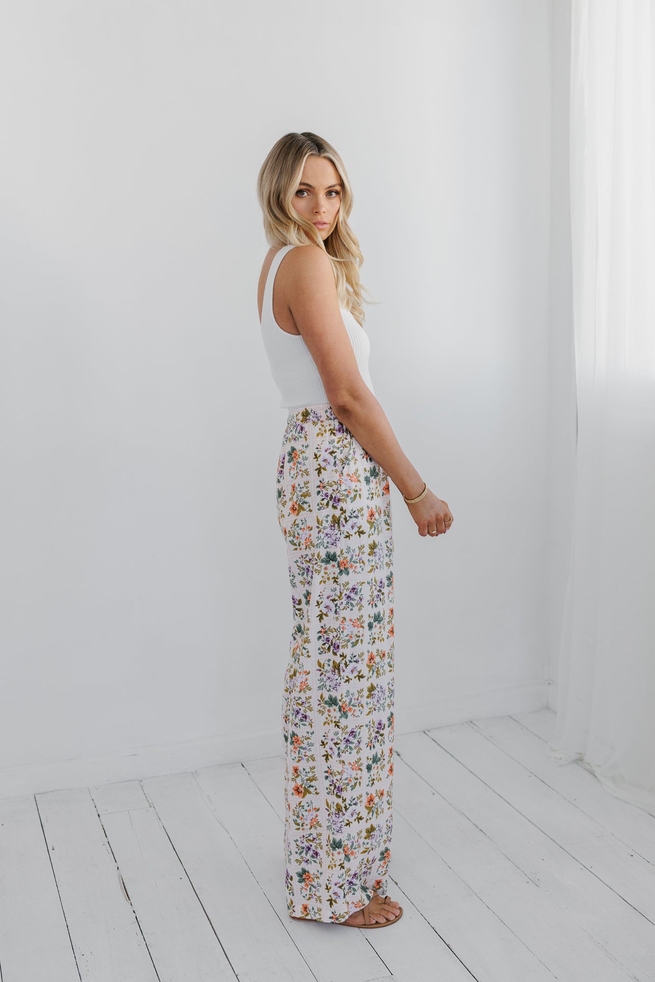 Citta Pants - Floral Tile Print