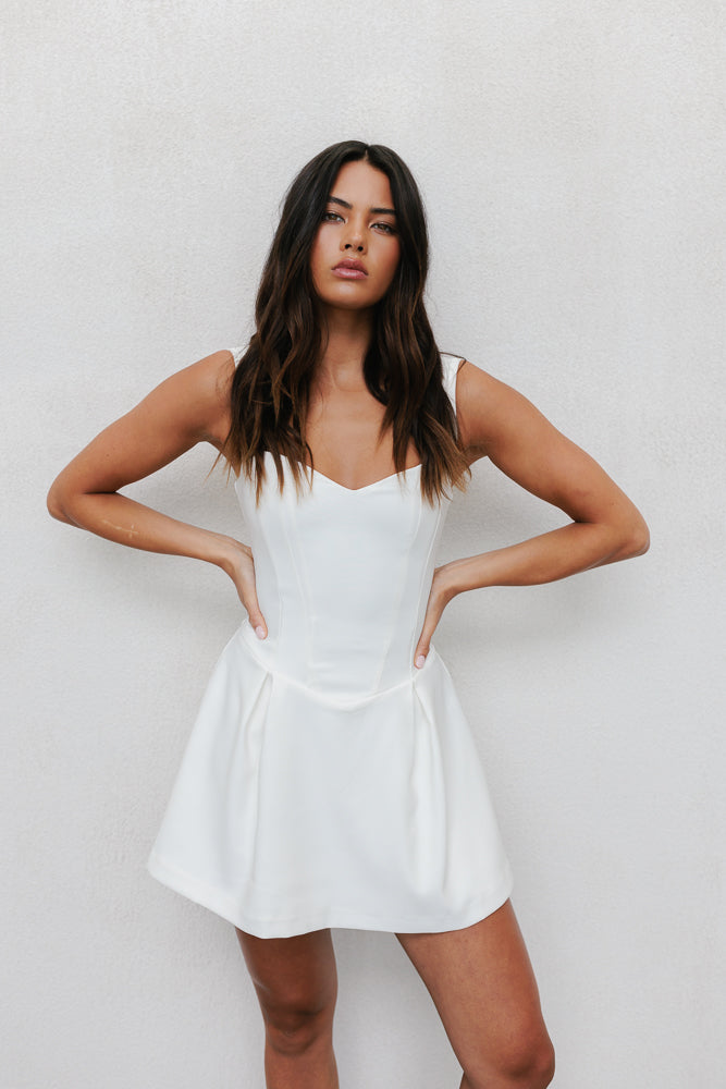Beth Mini Dress White