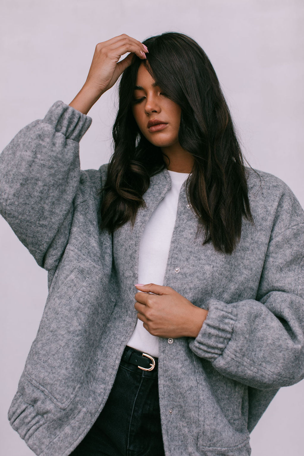 Tully Bomber Jacket Grey