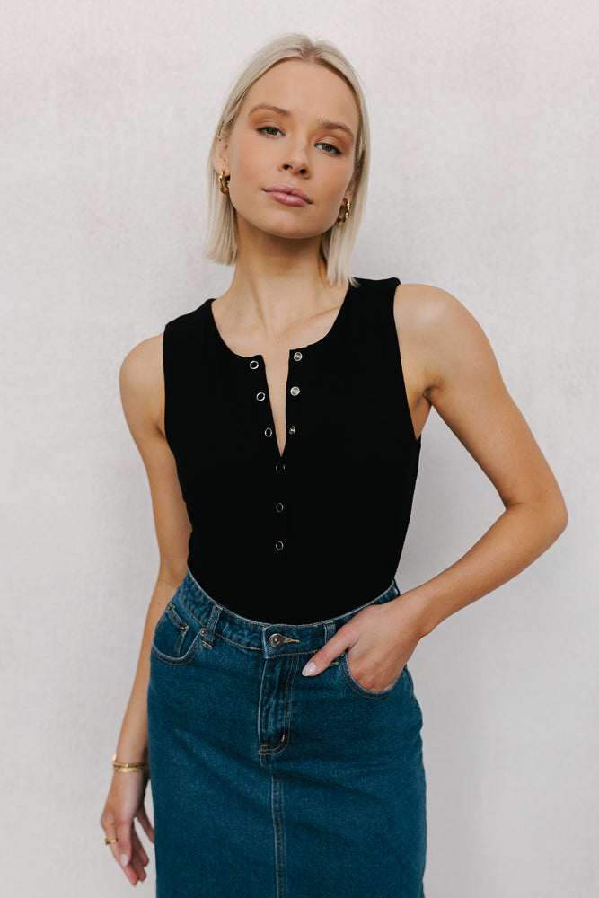 Caleb Bodysuit Black