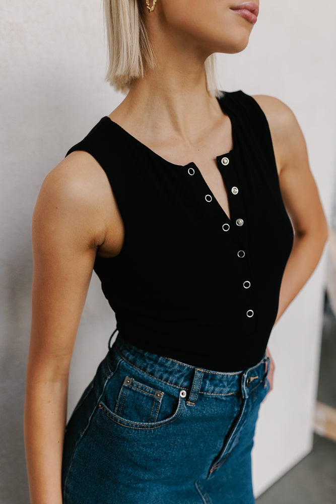 Caleb Bodysuit Black
